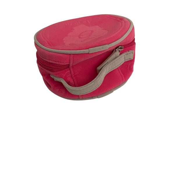 Benefit Cosmetics Zip Pouch Bag Small Pink Fuzzy Makeup Bag 5" - Picture 8 of 8